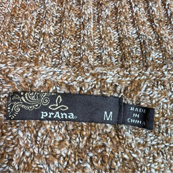 Prana Tan Chunky Knit Pullover Long Sleeve Dress Size M Preppy Minimalist - Picture 6 of 8